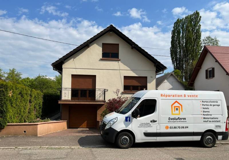 Remplacement de volets roulants en aluminium bruns à Zinswiller