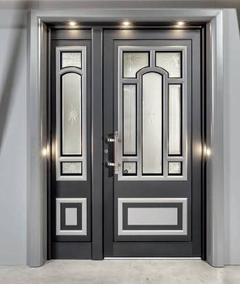 Porte d'entrée en aluminium haute qualité Kompotherm